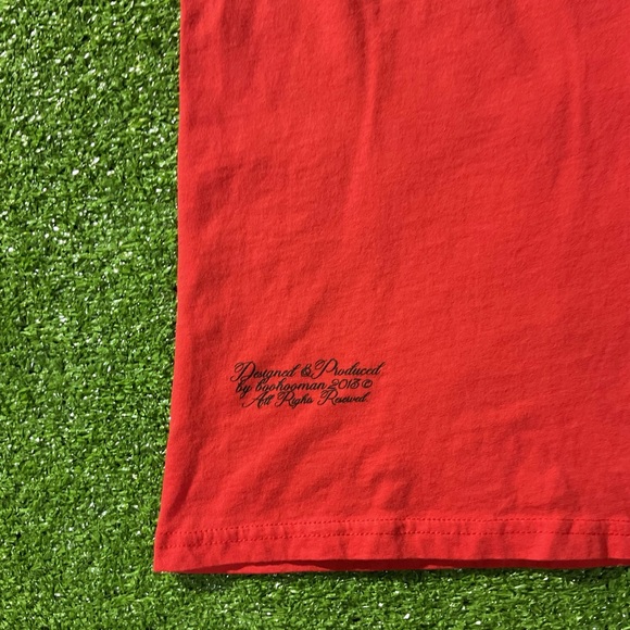 BoohooMan Basketball Embroidered Red Graphic Tee - Picture 3 of 9